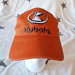 Kubota Tractor‎ Mesh Hat Cap Gray & Orange Trucker Cap Adjustable